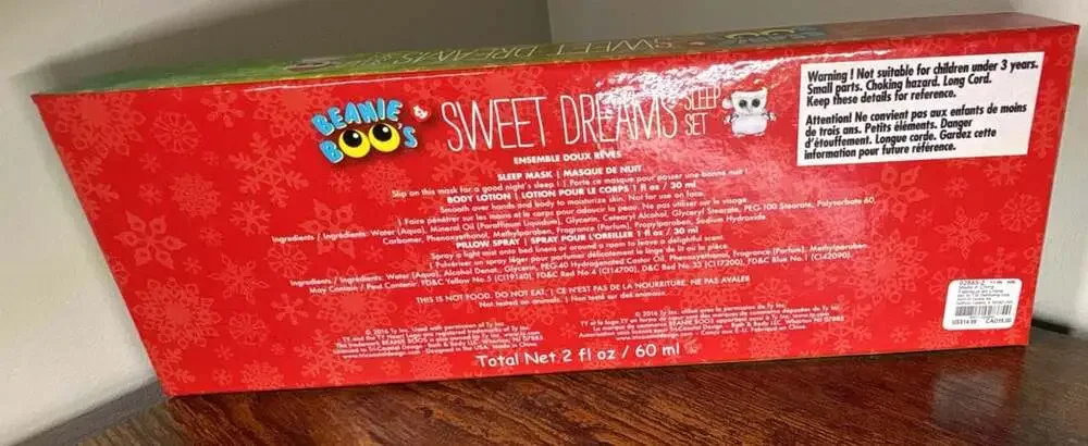 Ty Beanie Boos Owen the Owl Sweet Dreams Sleep Set with Eye Mask Lotion and Mist